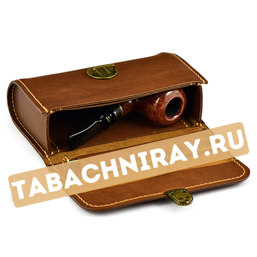 Кейс кожаный для трубок и аксессуаров - Пернач (светло-коричневый)