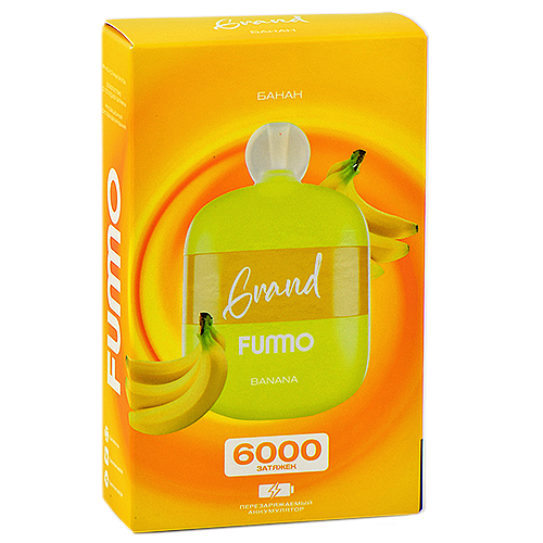 POD система Fummo - Grand 6000 затяжек - Банан - 2% - (1 шт.)